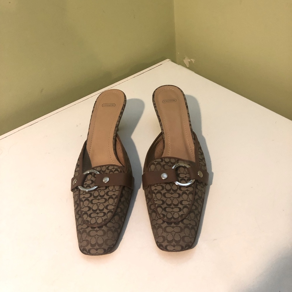 COACH slide on gently worn, vintage.